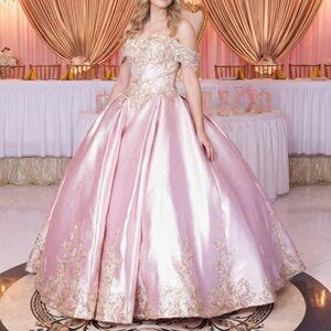 Estelle Quinceañera Ball Gown | Sweet 16 Dress | Blush Pink | Worn Once